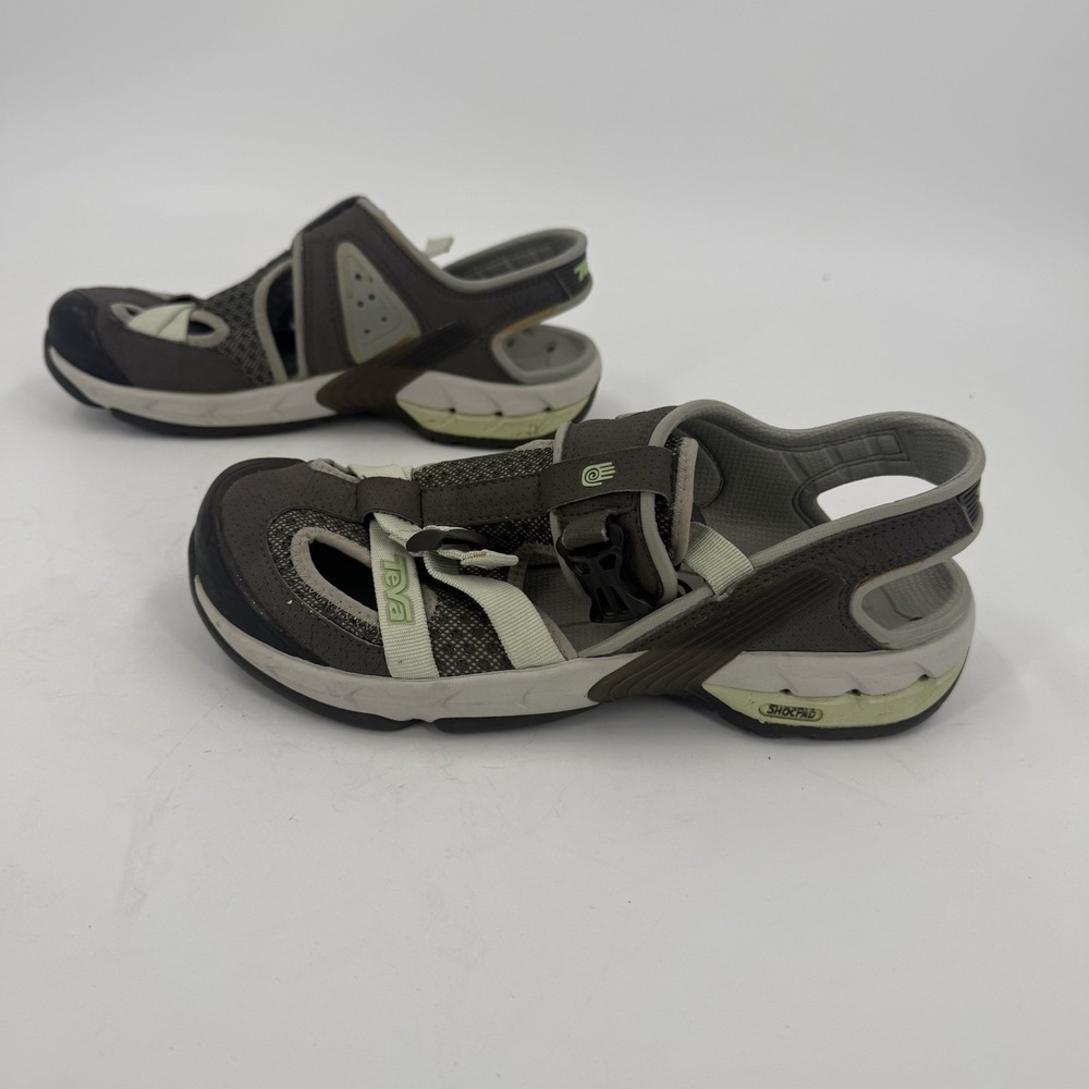 Teva Women's Omnium Water Sport Sandals Gray Green Closed Toe Size 9